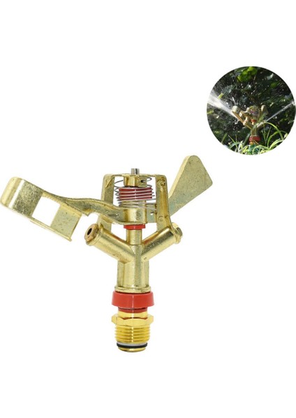 3ı4 Stili Erkek Metal Titreşimli Çiftlik Sprinkler Derece Rotasyon Çim Sulama Fıskiyeleri Bahçe Sulama Için 1 Adet (Yurt Dışından)