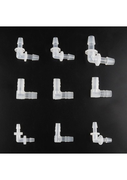 5,6 mm Stili .6~ Pp Dirsek Konnektörü Şeffaf 90 Derece Eşit Jionts Akvaryum Balık Tankı Pagoda Hortum Adaptörü Hava Pompası Uydurma (Yurt Dışından)