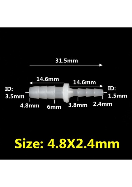 4.8x2.4mm Pe Stili 5 Adet 3~.4~9mm Ila 4~12MM Pe Gıda Sınıfı Pagoda Doğrudan Konektörleri Azaltma Akvaryum Tankı Hava Pompası Adaptörü Sulama Hortumu Bağlantısı (Yurt Dışından) fiyatları