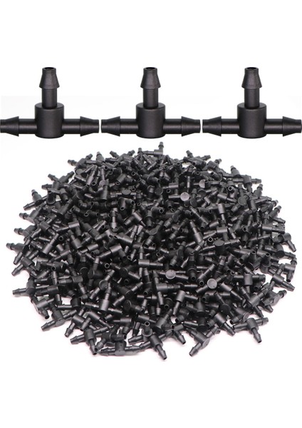 Pembe Tarzı Hortum Damlatıcı Su Tee Bağlayıcı Plastik Dikenli Boru Boru Sulama Bağlantısı Ortak Bahçe Mikro Damla Sulama Aracı (Yurt Dışından) fırsatları