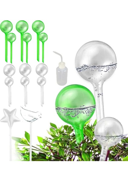 3 Adet Kuş Şekli Stili Otomatik Bitki Sulama Ampülleri Kendinden Sulama Topları Ev Bahçe Su Kovası Houseplant Cihazı Damla Sulama Sistemi (Yurt Dışından)