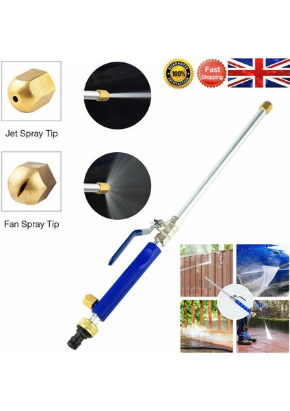 Sarı Stil Yeni Araba Yüksek Basınçlı Su Tabancası 46CM Jet Bahçe Yıkayıcı Hortum Değnek Meme Püskürtücü Sulama Sprey Yağmurlama Temizleme Aracı (Yurt Dışından)