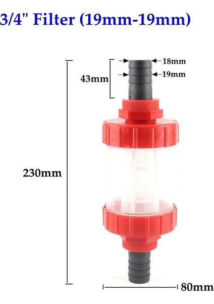 19MM-19MM Stili "~ 1" Yumuşak Boru Hortum Filtresi Su Jeti Sulama Püskürtücü Temizleme Makinesi Emici Filtreler Akvaryum Pompası Süzgeci Koruyun (Yurt Dışından)