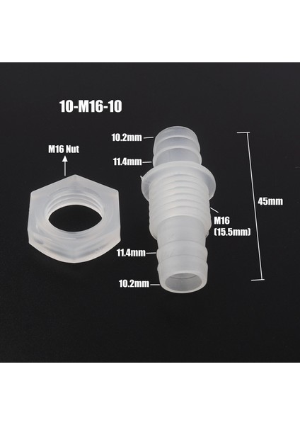 10-M16-10 Tarzı Somunlu 5 Adet M12 ~ M16 Konu 8 ~ 12MM Pagoda Jointtraight Konnektörler Altıgen Somun Akvaryum Balık Tankı Hava Pompası Parçaları Su Hortumu Parçaları (Yurt Dışından) fiyatları