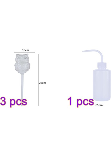 3 Adet Baykuş Şekli Stili Otomatik Bitki Sulama Ampülleri Kendinden Sulama Topları Ev Bahçe Su Kovası Houseplant Cihazı Damla Sulama Sistemi (Yurt Dışından) fiyatları
