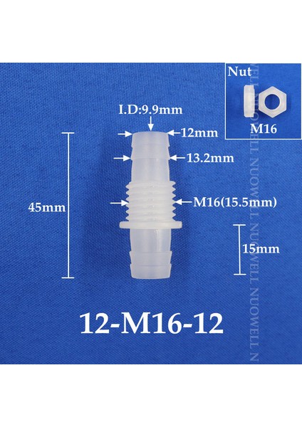 12-M16-12 Stili 5 Adet Fındıklı 200 ~ 5 Adet M12 ~ M16 Ila 8 ~ 12MM Pagoda Jointtraight Konnektörleri Akvaryum Balık Tankı Hava Pompası Su Hortumu Bölme Birliği Konnektörü (Yurt Dışından) fiyatları