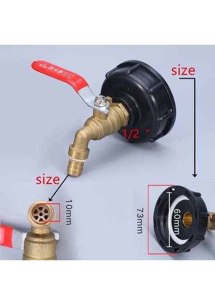 No.1 Tarzı Ibc Tank Musluk Adaptörü S60X6 Kaba Dişli Bahçe Hızlı Bağlantı Musluğu Alaşım Değiştirme Vana Bağlantı Konnektörü (Yurt Dışından)