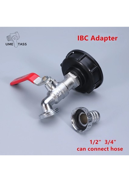 No.1 Tarzı Ibc Tank Musluk Adaptörü S60X6 Kaba Dişli Bahçe Hızlı Bağlantı Musluğu Alaşım Değiştirme Vana Bağlantı Konnektörü (Yurt Dışından)