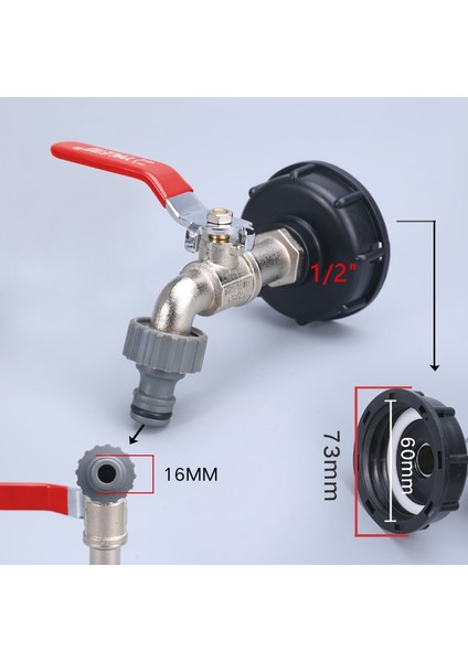 No.8 Stili S60X6 Konu Ibc Tank Adaptörü Alaşım Pirinç Musluk '' '' Ev Bahçe Su Konnektörü Için Yedek Vana Bağlantı Parçaları (Yurt Dışından)
