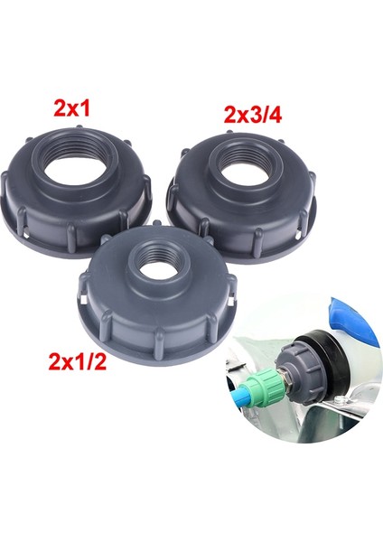 B Tarzı Dayanıklı Ibc Tank Ek Parçaları S60X6 Kaba Dişli Kapak 60MM Dişi Dişli ", ", 1 "adaptör Konnektörüne (Yurt Dışından)