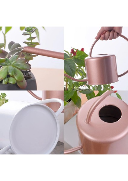 Siyah Stil 1.3l Sulama Kovası Metal Bahçe Paslanmaz Çelik Ev Için Çiçek Su Şişesi Sulama Tesisi Uzun Ağız Için Kolay Kullanım Kolu (Yurt Dışından)
