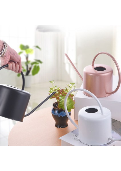 Siyah Stil 1.3l Sulama Kovası Metal Bahçe Paslanmaz Çelik Ev Için Çiçek Su Şişesi Sulama Tesisi Uzun Ağız Için Kolay Kullanım Kolu (Yurt Dışından)