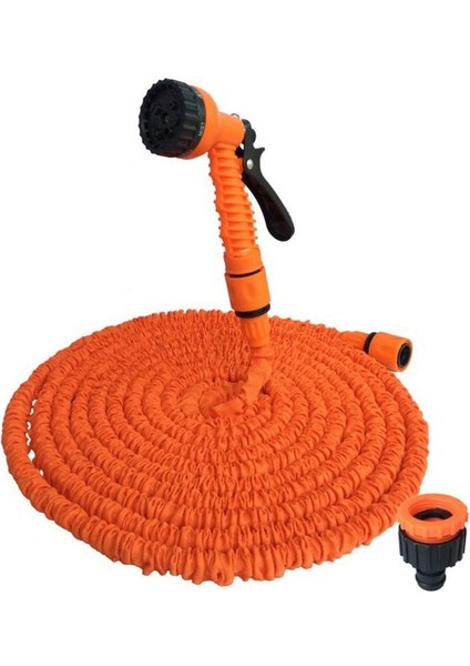 Turuncu Tarzı 75FT-22.5M Uzatılmış Genişletilebilir Bahçe Su Tabancası Hortumu Ft Sihirli Pvc Makara Borusu Witraying Modu Bahçe Çiftliği Sulama Için Su Tabancası Araba Yıkama (Yurt Dışından)