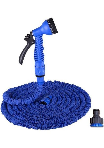 Mavi Stil 50FT-15M Uzatılmış Genişletilebilir Bahçe Su Tabancası Hortumu Ft Sihirli Pvc Makara Borusu Witraying Modu Bahçe Çiftliği Sulama Için Su Tabancası Araba Yıkama (Yurt Dışından)