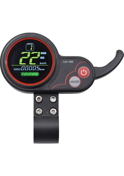 LH100 LCD Ekran Gösterge Paneli Gaz Ölçer 24 V-60 V Kugoo Elektrikli Scooter Ebike LCD Ekran Hız Göstergesi (6pın) (Yurt Dışından)