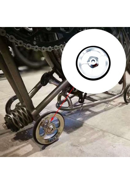 Yeni Brompton Katlanır Bisiklet Kolay Tekerlek 6 cm Seramik Rulman Arka Raf Cnc Alüminyum Alaşımlı Birdy Kolay Tekerlek, Altın (Yurt Dışından)
