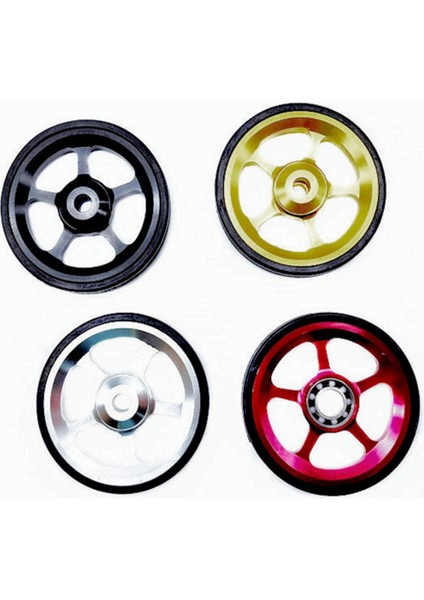 Yeni Brompton Katlanır Bisiklet Kolay Tekerlek 6 cm Seramik Rulman Arka Raf Cnc Alüminyum Alaşımlı Birdy Kolay Tekerlek, Altın (Yurt Dışından)