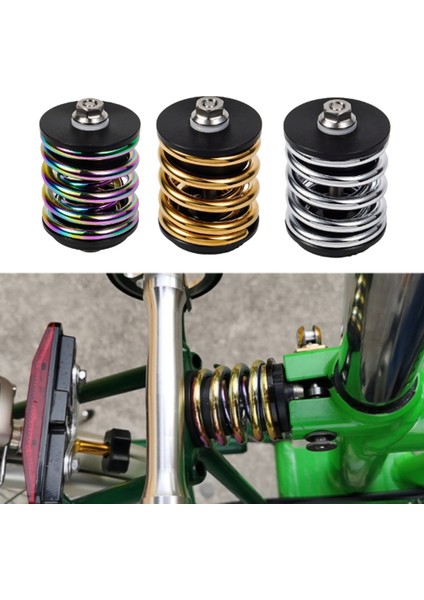 Brompton Katlanır Bisiklet Süspansiyon Aksesuarları Için Arka Amortisör Titanyum Eksen Paslanmaz Çelik Bahar Altın (Yurt Dışından) modelleri