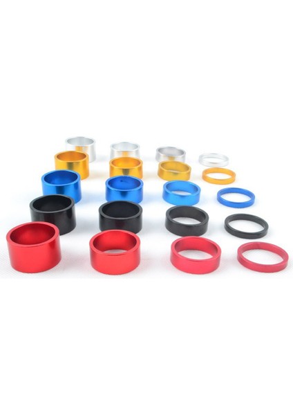Adet/takım 5/10/15/20MM Alüminyum Alaşımlı Kulaklık Kök Spacer Mtb 28.6mm Çatal Yıkama Kapağı Yol Bisikleti Için Bisiklet, Kırmızı (Yurt Dışından)