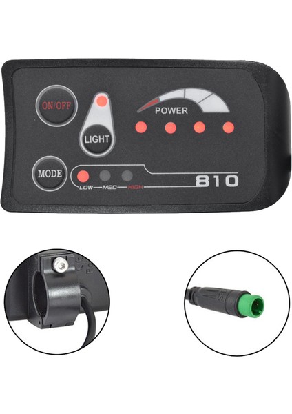 5pın S810 E-Bisiklet Metre LED Ekran IP65 48V Elektrikli Bisiklet Elektrikli Bisiklet Metre Için (Yurt Dışından)