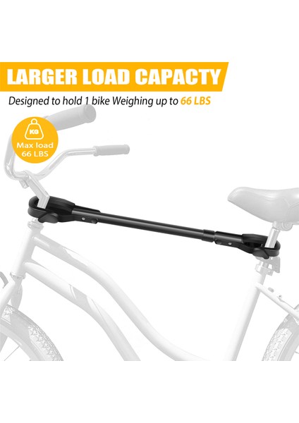 Kapasiteli 30KG/66LBS Bisiklet Bisiklet Üst Tüp Çapraz Çubuk Çerçeve Ayarlanabilir Adaptör Y Çerçeve Bayan Bisiklet Araba Rafı (Yurt Dışından)