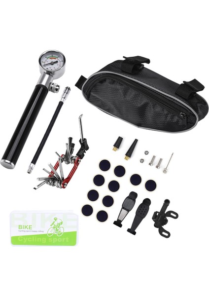Bisiklet Lastiği Tamir Alet Seti - 210PSI Mini Pompalı Bisiklet Alet Kiti Zincir Kırıcılı Çok Alet 1taşınabilir Çanta Anahtarı B (Yurt Dışından) fiyatları