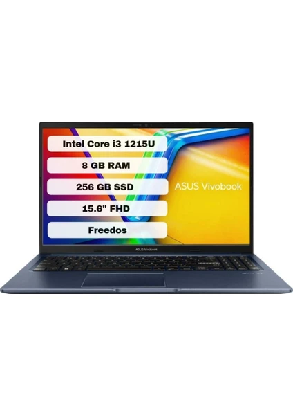 Vivobook 15 X1502ZA-EJ1645 Intel Core i3 1215U 8GB 256GB SSD Freedos 15.6" FHD Taşınabilir Bilgisayar