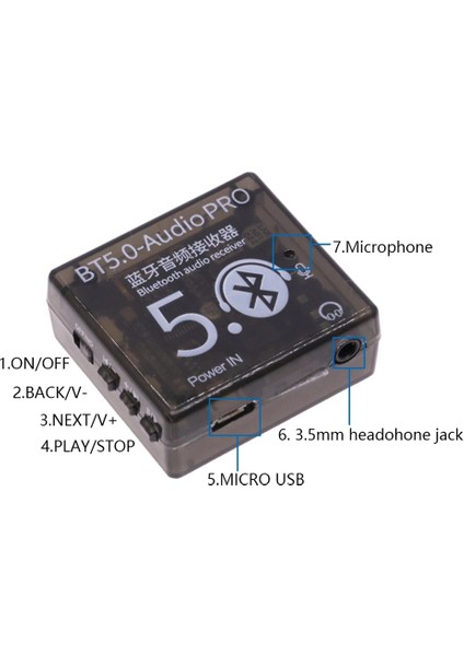Bt5.0 Alıcı Kurulu Mp3 Bluetooth Dekoder Kayıpsız Araç Hoparlörü Ses Amplifikatörü Kurulu Kılıf ile 3.7 V-5 V (Yurt Dışından) modelleri