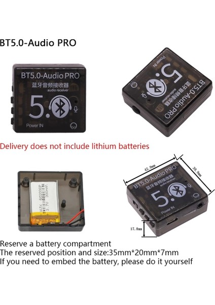 Bt5.0 Alıcı Kurulu Mp3 Bluetooth Dekoder Kayıpsız Araç Hoparlörü Ses Amplifikatörü Kurulu Kılıf ile 3.7 V-5 V (Yurt Dışından) fırsatları