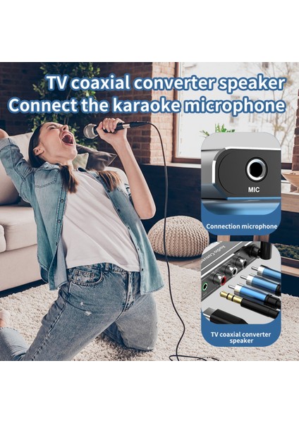 Hıfı Bluetooth 5.2 Ses Alıcısı Koaksiyel/mikrofon/usb U-Disk Girişi 3.5 Mm/lr Rca Çıkışı Kablosuz Adaptör Ktv Araba Hoparlörü (Yurt Dışından) modelleri