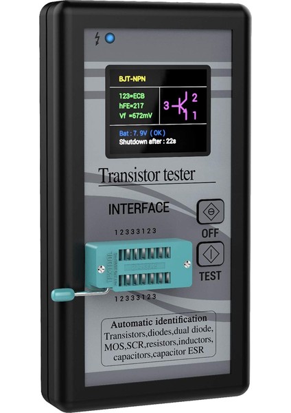 Çok M328 Transistör Test Cihazı Diyot Tristör Kapasite Direnç Endüktans Mosfet Esr Metre LCD Dijital (Yurt Dışından)