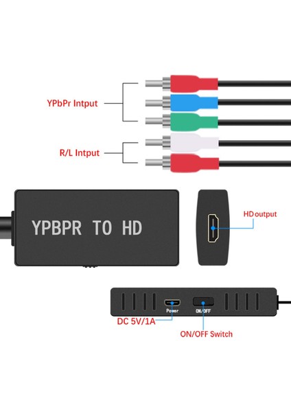1080P Komponentten Uyumlu Dönüştürücüye Ypbpr Rgb + R/l Sesten Uyumlu Adaptöre 5rca'dan Uyumluya (Yurt Dışından) fırsatları