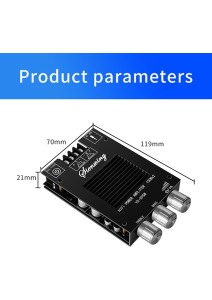 150WX2 TDA7498E Ses Amplifikatörü Kurulu Stereo Tiz Bas Bluetooth Ses Güç Amplifikatörü Modülü Çift Kanallı Isı Emici (Yurt Dışından)