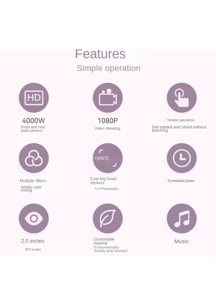 Çocuklar Için 32GB Sd Kartlı Çocuk Mini Dijital Kamera 1080P Video Kamera Mavi (Yurt Dışından) modelleri