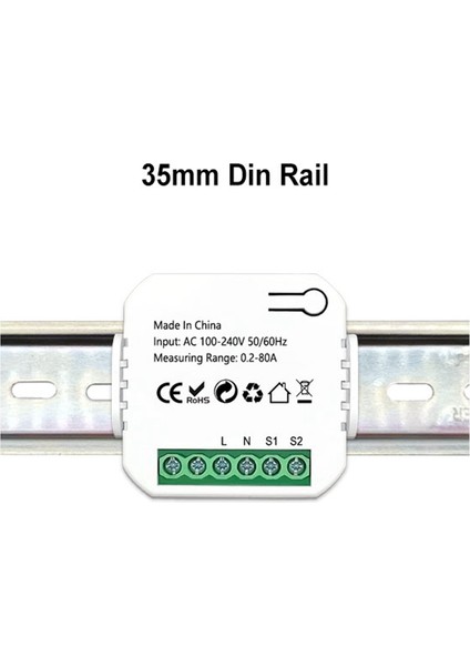 Tuya Smart Life Zigbee Enerji Ölçer 80A Akım Trafosu Kelepçeli Kwh Güç Monitörü Elektrik İSTATISTIKLERI110V 240V (Yurt Dışından)