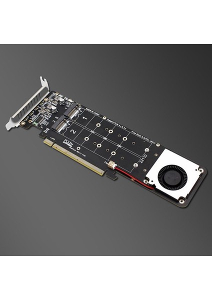 Çift Taraflı 4 Diskli Nvme Raid Pcı-E X16 Bölünmüş Kart Pcı-E X16 - M.2 M-Key Nvme X4SSD Raıd Genişletme Kartı Adaptörü (Yurt Dışından) modelleri