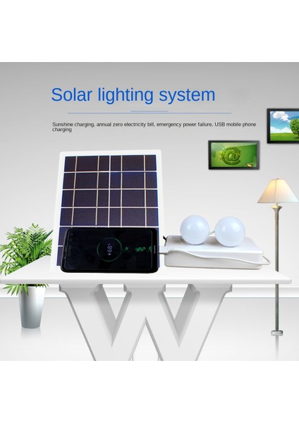 Güneş Paneli Işık 2 Ampul Seti Kamp Solar Şarj Cihazı Enerji Tasarruflu Güneş Işığı Açık Kapalı Şarj Edilebilir LED Işık (Yurt Dışından) fiyatları