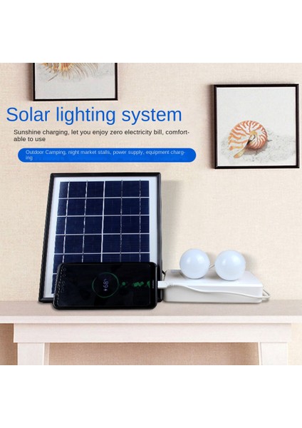Güneş Paneli Işık 2 Ampul Seti Kamp Solar Şarj Cihazı Enerji Tasarruflu Güneş Işığı Açık Kapalı Şarj Edilebilir LED Işık (Yurt Dışından) modelleri