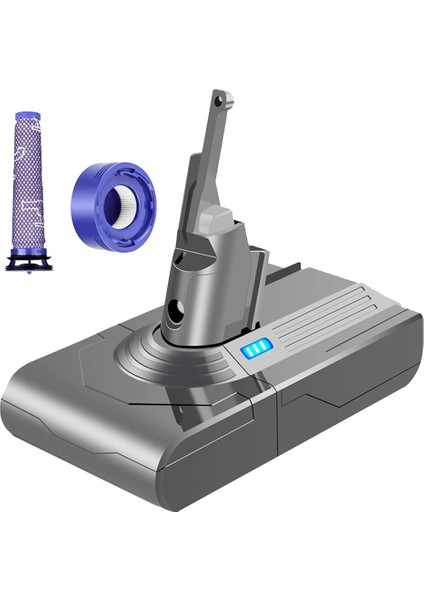 21.6V Pil Adaptörü + Ön Filtre + Arka Filtre Piller Için Değiştirin Absolute Hayvan Elektrikli Süpürge (Yurt Dışından)