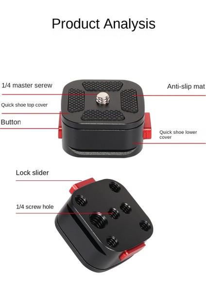 Hızlı Bırakma Plakası 38 mm Kelepçe Montaj Plakası Kelepçe Adaptörü Dslr Eylem Kamera Tripodu Adaptörü (Yurt Dışından)