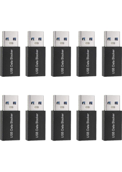 10 Adet USB Engelleyiciler Veri Sync Engelleyiciler Veri Senkronizasyonunu Engellemek Için Kriko Adaptörlerine Karşı USB Konektörü (Yurt Dışından)