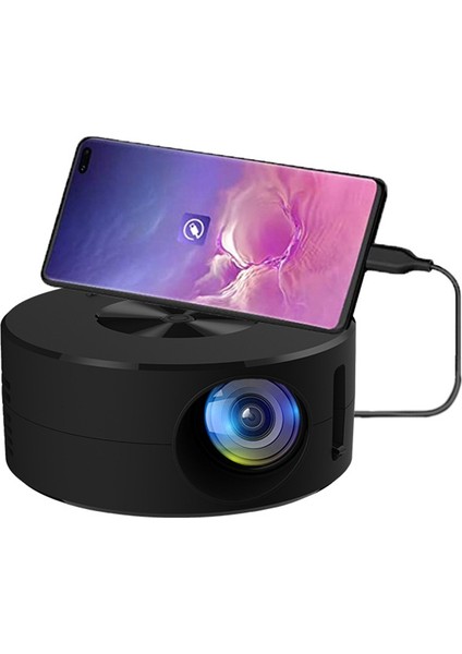 YT200 Kullanışlı Projektör LED Mobil Video Projektör Ev Sineması Medya Oynatıcı Çocuk Ev Kablolu Aynı Ekran Projektörü (Yurt Dışından)