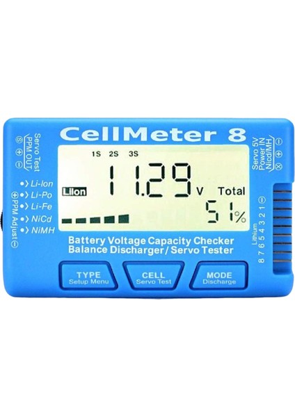 Rc Cellmeter8 1s-8s Lipo Li-Nimh Metre Için Pil Kapasitesi Gerilim Test Ölçer (Yurt Dışından)