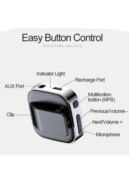 Bluetooth 5.0 Ses Alıcısı Aux Kablosuz Stereo Müzik Adaptörü Araba Tv Için Kulaklık Hoparlör Handsfree Gürültü Önleme (Yurt Dışından) modelleri