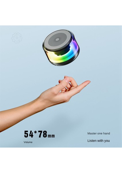 Cep Telefonu Bluetooth Hoparlör Renkli Işıklar Kablosuz Küçük Ses Kutusu Subwoofer Taşınabilir Ev Hoparlörü (Yurt Dışından) fiyatları