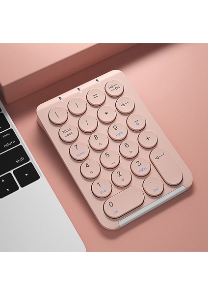 Kablosuz Sayısal Tuş Takımı Bluetooth Sayısal Tuş Takımı Yuvarlak Klavye Tuşları Numpad 22 Tuşlar Şarj Edilebilir Numara Klavye (Beyaz) (Yurt Dışından) fiyatları