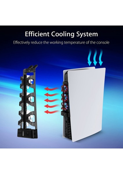 Aksesuarlar Için Hem Disk Hem De Dijital Sürümler Için LED Işıklı Soğutma Fanı Oyun Aksesuarları Soğutma Sistemi (Yurt Dışından) modelleri
