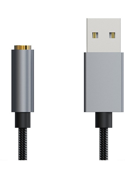 USB 3.5mm Jack USB Harici Ses Kartı Adaptörü 3.5mm Arayüzü Earpods Kulaklık Bilgisayar Pc Dizüstü Ses Kartı (Yurt Dışından)