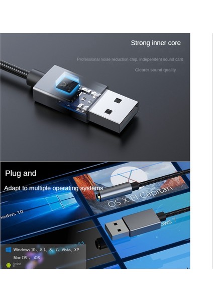 USB 3.5mm Jack USB Harici Ses Kartı Adaptörü 3.5mm Arayüzü Earpods Kulaklık Bilgisayar Pc Dizüstü Ses Kartı (Yurt Dışından) fırsatları