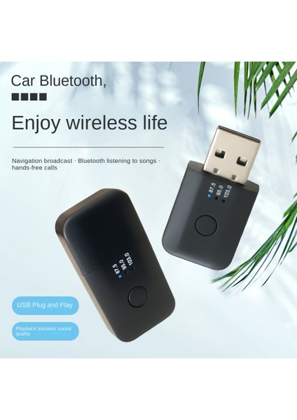Araç Bluetooth 5.1 Fm Verici Alıcı Handsfree Çağrı Mini USB Bluetooth Araç Kiti Otomatik Kablosuz Araç Ses Adaptörü (Yurt Dışından) fiyatları
